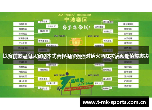 以赛前欧冠淘汰赛剧本式赛程提醒强强对话火药味拉满预期值爆表决